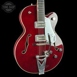 Front angle of Used 2012 Gretsch G6119 Chet Atkins Tennessee Rose.