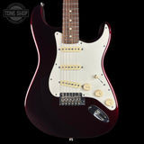 Front of Used 2015 Fender American Standard RW Mystic Red.