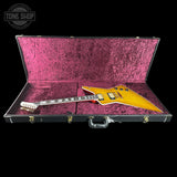 Gibson Explorer Dealer Select AAA Explorer Custom Lemon Burst in case.