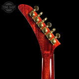Back of headstock of Gibson Explorer Dealer Select AAA Explorer Custom Lemon Burst.