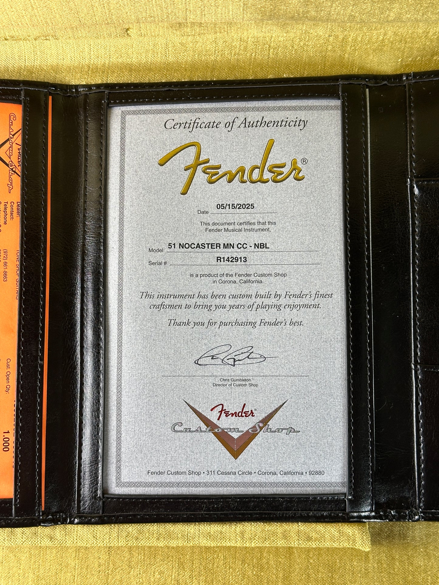 Fender Custom Shop 1951 Nocaster Closet Classic Nocaster Blonde w/case