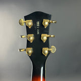 Back of headstock of Vintage 1972 Gretsch Super Chet Sunburst.