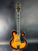 Full front of Vintage 1972 Gretsch Super Chet Sunburst.