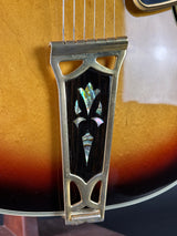 Tailpiece on Vintage 1972 Gretsch Super Chet Sunburst.