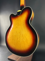Back angle of Vintage 1972 Gretsch Super Chet Sunburst.
