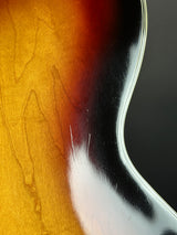 Wear on back of Vintage 1972 Gretsch Super Chet Sunburst.