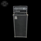 Front of Used Ampeg Micro CL 100w Head w/ 2x10 Cab.