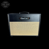 Guitar amplifier with 'Bad Cat' branding on a black background