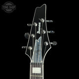 Headstock of Used Ibanez Paul Stanley Black.