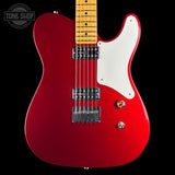Front of Used 2025 Fender 75th Anniversary Cabronita American Pro Tele Candy Apple Red.