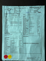 Technical document or manual with text and checkboxes on a light blue background