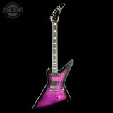 Full front of Used Epiphone Extura Prophecy Purple Tiger.