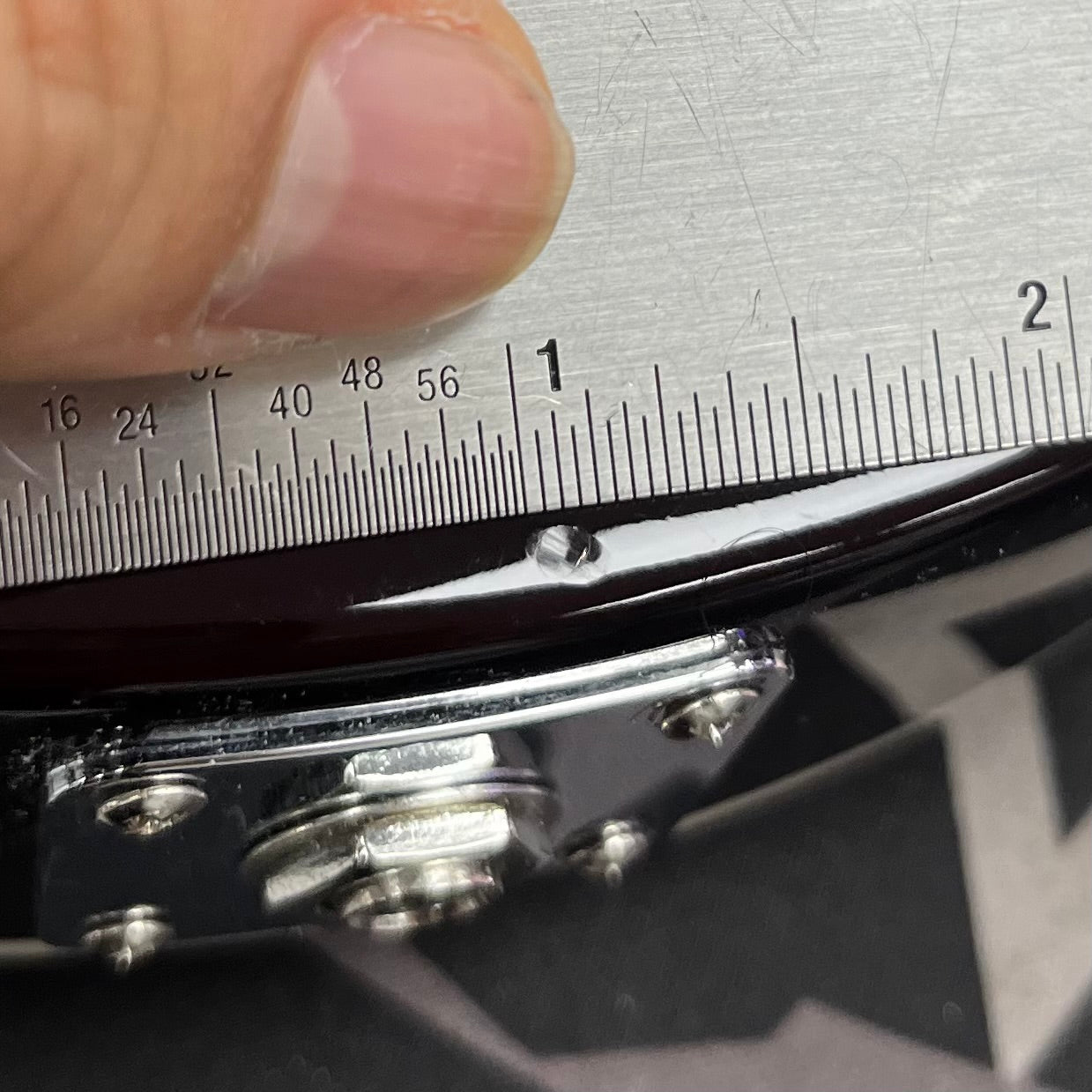 Ding on back of Used 2018 Gibson HP High Performance Les Paul Hot Pink Fade w/Aluminum Flight Case TFW2642