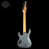 Full back of Used Schecter Sunset 24-7 USA Custom Shop Trans Black Pearl.
