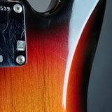 Wear on back of Used 2008 Fender American Vintage '62 Precision Bass Sunburst.