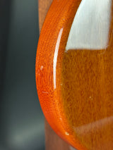 Close-up of a wooden surface with a metal strip