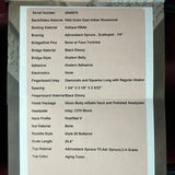 Spec sheet for Used Martin Custom Shop OM-28 Adirondack / Wild East Indian Rosewood.
