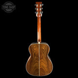 Full back of Used Martin Custom Shop OM-28 Adirondack / Wild East Indian Rosewood.