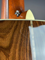 Wear on back of Used Martin Custom Shop OM-28 Adirondack / Wild East Indian Rosewood.