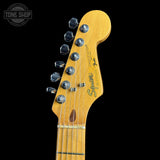 Headstock for Used 1988 MIJ Squier Black.
