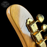 Wear on headstock of Vintage 1978 Gibson Explorer Natural.
