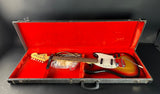 Vintage 1974 Fender Mustang 3 Color Sunburst in case.