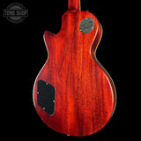 Back angle of Gibson Custom Dealer Select 1959 Les Paul Standard Tejas Burst AAA Top VOS.