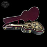 Martin Custom Shop M Paisley Ember Burst in case.