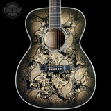 Front of Martin Custom Shop M Paisley Ember Burst.