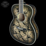 Front angle of Martin Custom Shop M Paisley Ember Burst.