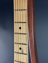 Wear on fretboard of Vintage 1974 Fender Stratocaster Sunburst.