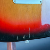 Wear on back of Vintage 1974 Fender Stratocaster Sunburst.