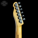 Back of headstock of Used K-Line Texola Butterscotch Blonde.