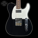 Front of Used Fender Custom Shop 1960 Tele Custom Journeyman Relic Black w/ Matching Headstock.