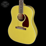 Front angle of Gibson Custom Made 2 Measure J-45 All Mahogany TV Yellow LR Baggs VTC.