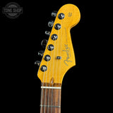 Headstock of Used 2020 Fender American Professional II Strat Mercury.
