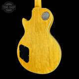 Back angle of Gibson Custom Limited 57 Les Paul Custom All Korina Antique Natural VOS.