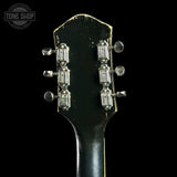 Back of headstock of Vintage 1960s Silvertone 1446 Black.