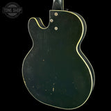 Back angle of Vintage 1960s Silvertone 1446 Black.