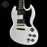 Front angle of Used Epiphone SG Custom Alpine.