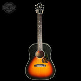 Full front of Gibson Custom Made 2 Measure J-45 Standard Long Scale Vintage Sunburst.