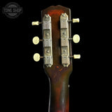Back of headstock of Vintage 1965 Gibson Melody Maker.