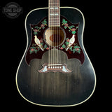 Front of Gibson Custom Made 2 Measure Dove Double Guard Trans Ebony Light Aged.