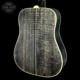 Back angle of Gibson Custom Made 2 Measure Dove Double Guard Trans Ebony Light Aged.