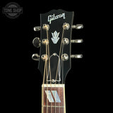 Headstock of Gibson Custom Made 2 Measure Hummingbird Maple Long Scale Tri-burst LR Baggs VTC.