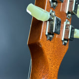 Wear on headstock of Used 2024 Gibson Custom Shop 1956 Les Paul P90 Goldtop.