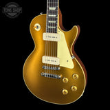 Front angle of Used 2024 Gibson Custom Shop 1956 Les Paul P90 Goldtop.