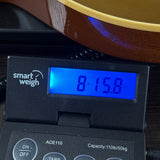 Scale displaying weight.