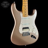 Front angle of Used 2025 Fender American Professional Classic Strat Faded Firemist.