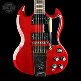 Front of Used 2026 Gibson SG Standard 61 Maestro Vibrola Vintage Cherry.